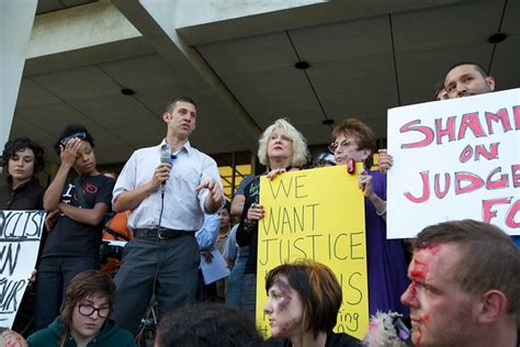 Protest At Beverly Hills Courthouse Of The Sentancing Of Celine 